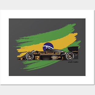 Ayrton Senna's Lotus 97T Formula 1 racecar by @axelrosito Posters and Art